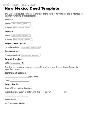 Valid New Mexico Deed Document
