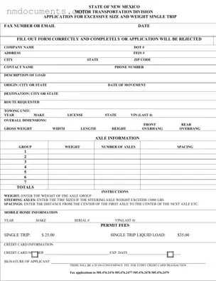 Printable New Mexico Os Ow Form in PDF