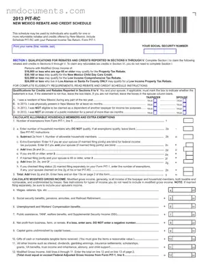 Printable New Mexico Pit Rc Form in PDF